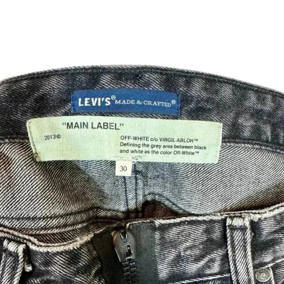 Off-White c/o Virgil Abloh x Levi’s Made & Crafted Destroyed Colorblock Jeans - Picture 8 of 12